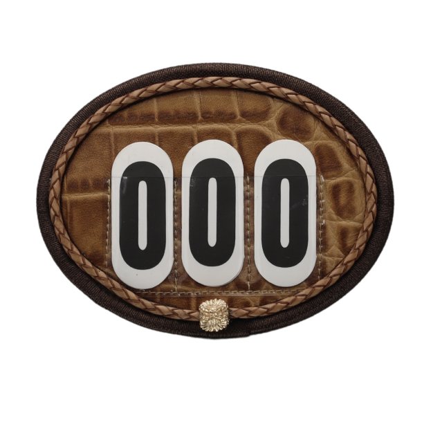 Oval competition numbers brown nuances  - Design Yourself.