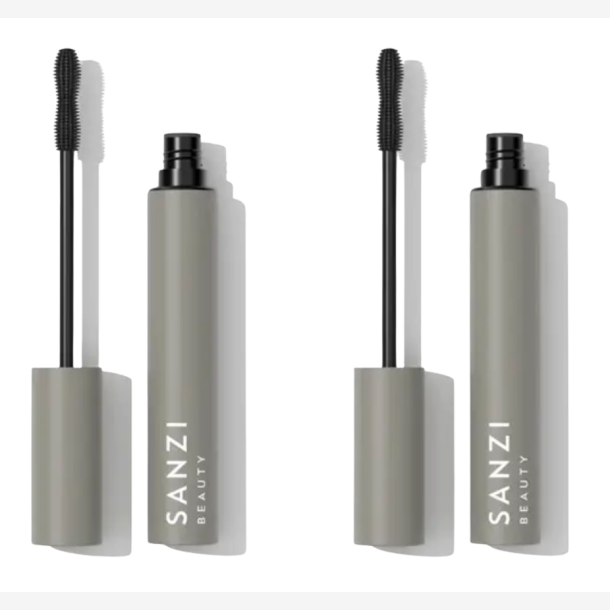 Sanzi Beauty 2 stk Mascara Volume &amp; Curl Black with lash serum 6 ml